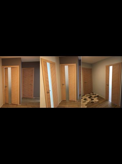 PORTE RICHI (Беларусь). ПРАКТИКА, МОДЕЛЬ К41, НАТУРАЛЬНЫЙ ШПОН ДУБА (БРАШ КОЛОР), ТОН 12/СТЕКЛО МАТОВОЕ