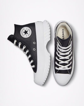 Кеды Converse All Star Lugged 2.0 Leather кожаные черные высокие