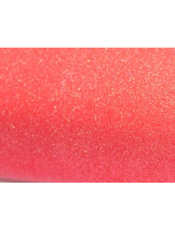 Фоамиран Глиттерный, лист 20х30 см, цвет красно оранжевый
