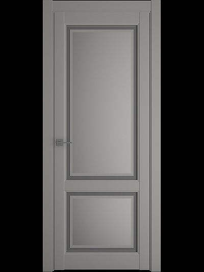 Межкомнатная дверь Афина 2 серая, парящая филенка