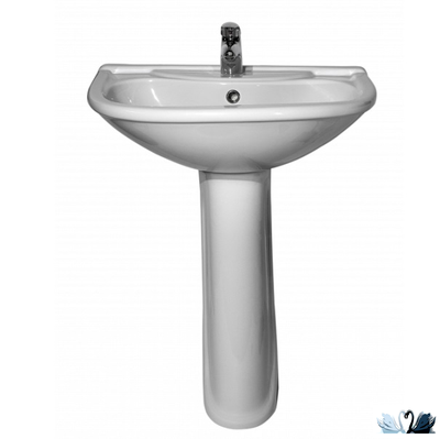 Раковина с пьедесталом Оскольская керамика Престиж, 63 см, белый, для ванной