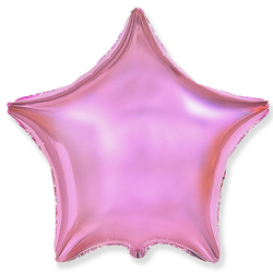 Воздушный шар фольгированный "Звезда" нежный розовый 45 см