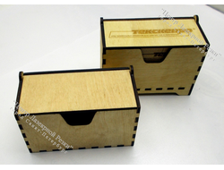 деревянная подарочная коробочка для визиток, настольная визитница