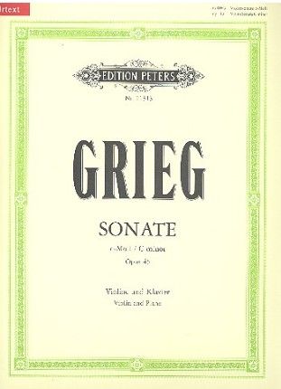 Grieg. Sonate c-moll №3 op.45 für Violine und Klavier