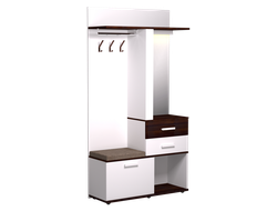 Прихожая НОРВУД - НОРВУД 70 Шкаф МЦН Белый-Орех шоколадный