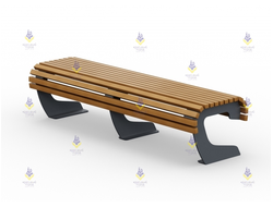 1534 Скамья парковая на металлическом основании