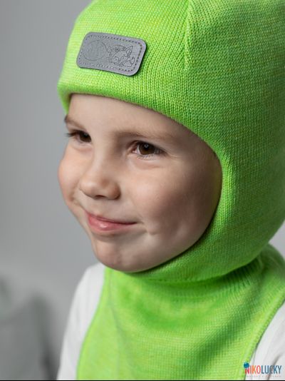 Шапка-шлем "NK"   20101-01, цвет ярко-салатовый р. 48-50