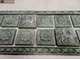 Декор-изразец к плитке под кирпич Kamastone Сказка Астра 3081, темно-зеленый с перламутром