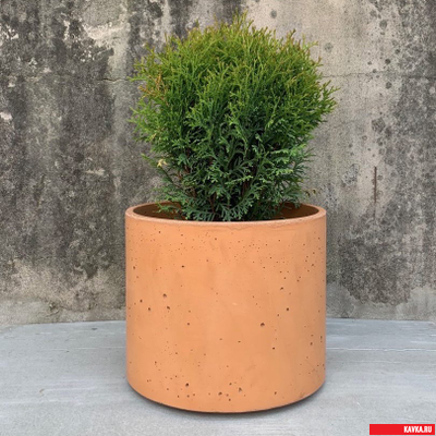 Кашпо БЕТОН "ЦИЛИНДР" 500х500х500мм. цв.Серый