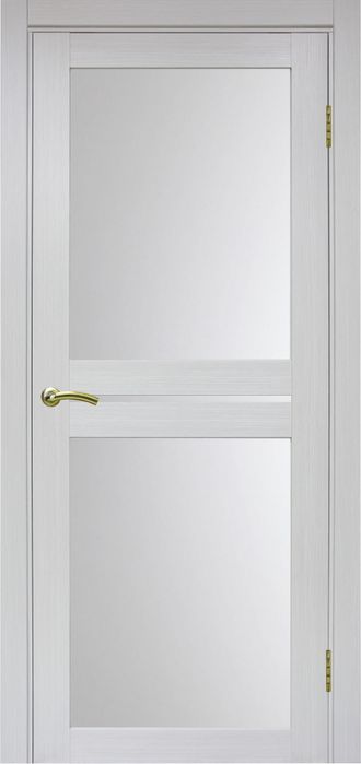 Межкомнатная дверь "Турин-520.222" ясень серебристый (стекло сатинато)
