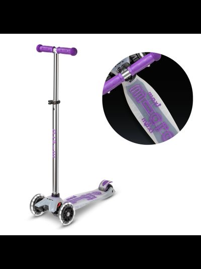 Самокат Maxi Micro Deluxe Flux LED Сиреневый