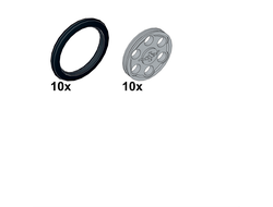 !АНАЛОГ! Tires and Hubs /  Pulley + tire,  (WHL10)