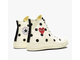 Высокие женские Кеды Converse Comme des Garçons белые в горошек 157249c