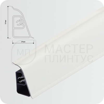 Плинтус для столешницы CEZAR BL44 062Р Белый глянцевый