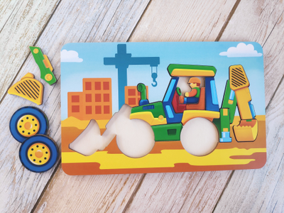 Пазл - конструктор "Трактор"