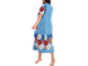 Красивый женский халат на пуговицах большого размера Арт. 19770-9079 (цвет голубой) Размеры 62-84