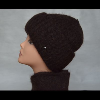 Коричневая шапка с отворотом Vizio Италия 5967 CR