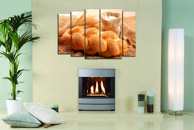 Модульная картина "Свежий хлеб"