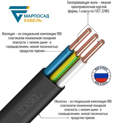 Кабель силовой ВВГ-Пнг(А)-LS 3х2.5