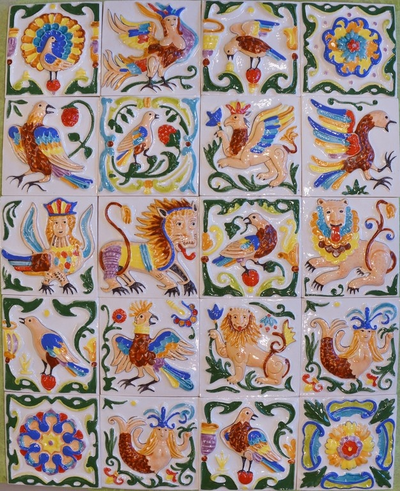 Лотос (изразцовая плитка)