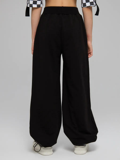 Спортивные брюки с утяжками черные