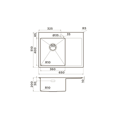 Мойка OMOIKIRI AKISAME 65-L