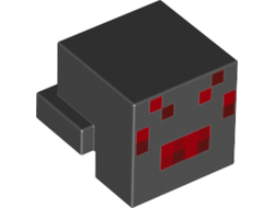 Creature Head Pixelated with Red and Dark Red Face Pattern Minecraft Spider, Black (19727pb001 / 6103123 / 6162540 / 6335371)