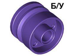 ! Б/У - Wheel 18mm D. x 14mm with Pin Hole, Fake Bolts and Shallow Spokes, Dark Purple (55981 / 6187077 / 6327074) - Б/У