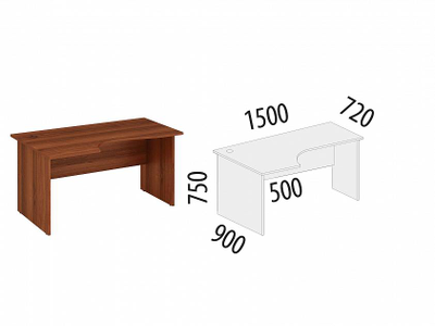 Стол эргономичный левый 61.22