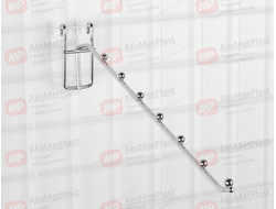 P005 Крючок на торговую решетку 7 шариков цвет: хром, L= 300 мм, d=5 мм