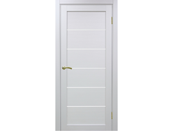 Межкомнатная дверь "Турин-506" белый монохром (стекло)