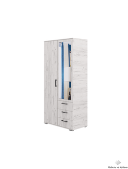 Шон-14 шкаф двухдверный распашной Крафт светлый