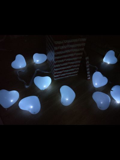 шар сердце светящийся с воздухом (не летает)