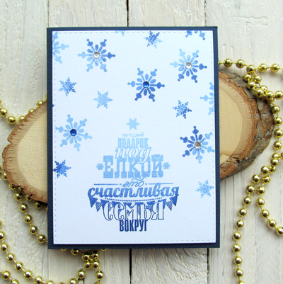 ФП штамп "Снежинка большая и маленькая"