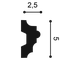 Молдинг P9040 - 5*2,5*200см