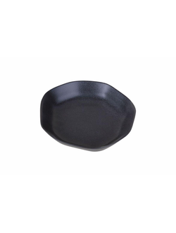 Тарелка глубокая с волнистым краем 21 см, цвет чёрный