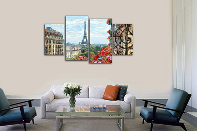 Модульная картина "Красочный Париж"