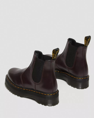 Челси Dr Martens 2976 Smooth Leather Platform Chelsea Boots Bordo