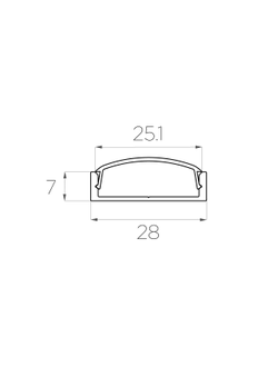 Алюминиевый профиль 4L-2807-S ANOD