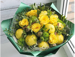 Букет "Лимонад в изумруде"