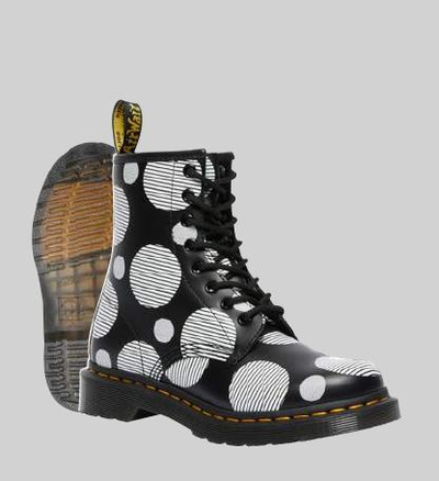 Ботинки Dr. Martens 1460 Smooth Polka Dot черные мужские