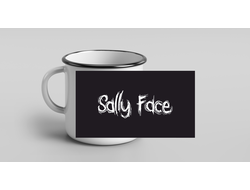 Кружка металлическая эмалированная Sally Face, Салли Фейс №6