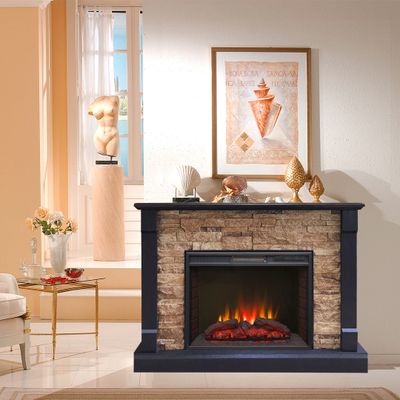 Угловой электрокамин Моника BL M4 с очагом Sparta 25.5 LED