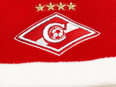 Шапка ФК СПАРТАК красно-белая 93501