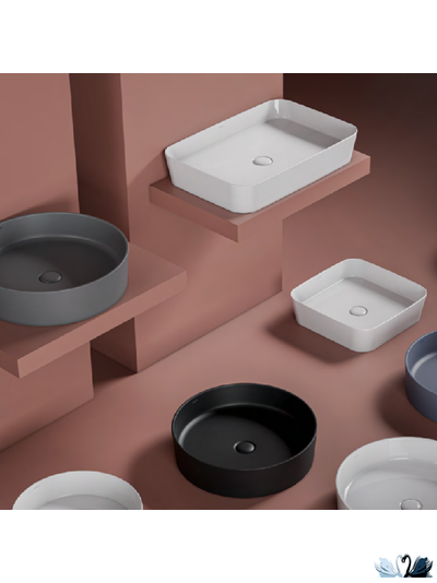 Раковина Creavit Loop LP145-00AM00E-0000 Antrasit Mat LP145 диаметром 45 см, графит, матовая