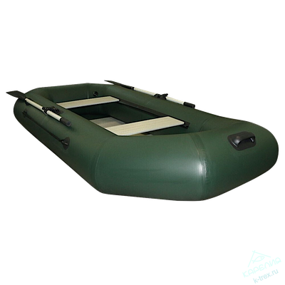 Лодка ПВХ Polar Bird Чирок Гребная PB-260Т Teal со стеклокомпозитной сланью и банкой Зелёная