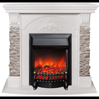 Электрокамин Атланта GR WT с очагом Fobos