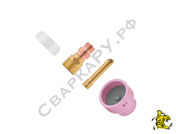 Набор газовой линзы горелки TIG ПТК Coliseum 14 ф2.4мм сопло керамика ф22х26мм для TIG-17,18,26