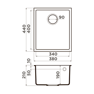 МОЙКА OMOIKIRI BOSEN 38-U ES (4997204) ESPRESSO