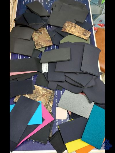 Неопрен заплатки кусочки 2-3-5-7-9 мм ткань/ткань в ассорти